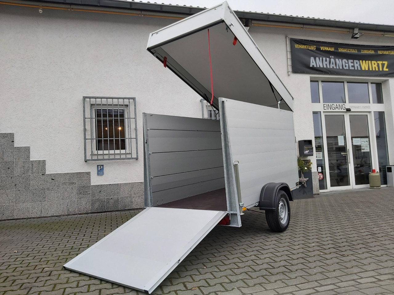 ALUBOXX Deckelanhänger GTB 1200 VT3 251x126x153cm Heckrampe (S) 1200kg Winter Aktion - Reboque furgão: foto 1 ALUBOXX Deckelanhänger GTB 1200 VT3 251x126x153cm Heckrampe (S) 1200kg Winter Aktion - Reboque furgão: foto 1