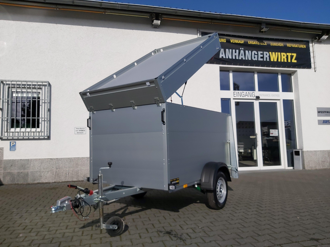 ALUBOXX Deckelanhänger GTB 750 VT2 211x126x118cm Heckrampe (XS) 750kg Top Seller Angebot - Reboque furgão: foto 1 ALUBOXX Deckelanhänger GTB 750 VT2 211x126x118cm Heckrampe (XS) 750kg Top Seller Angebot - Reboque furgão: foto 1