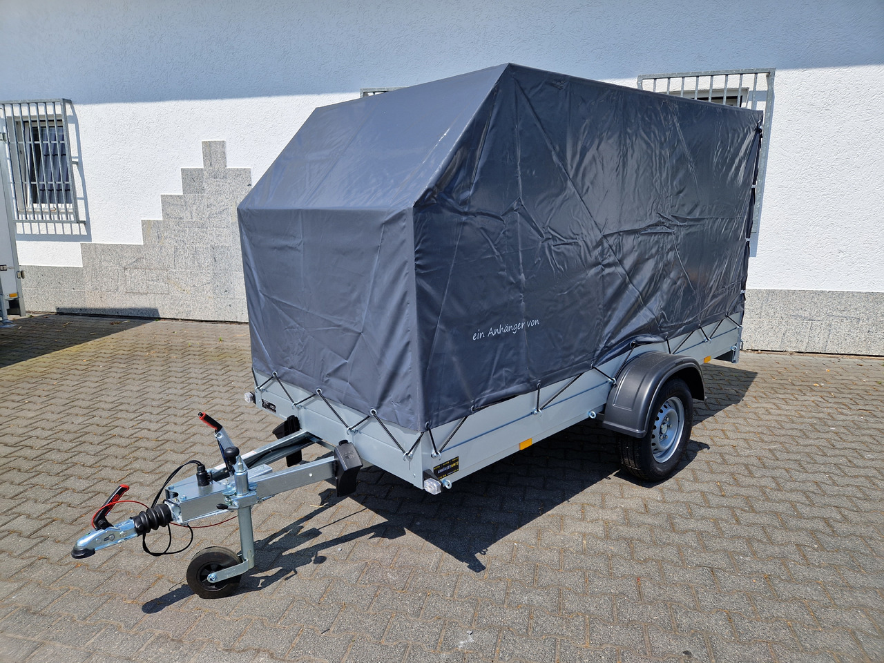 Reboque para carros Aluliner Planen Anhänger GTB 1200 301x126x150cm +Hochplane grau schräg (M) 1200kg Aktion: foto 6