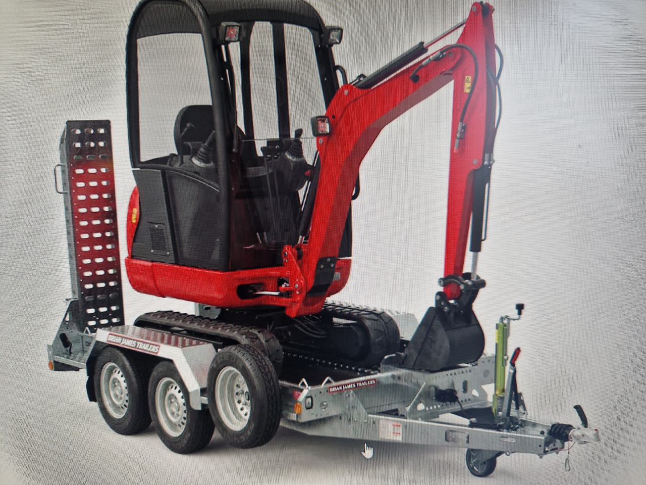 Brian James Digger Plant 543-2813-35 280x130cm Auffahrrampen klappbar Reserverad 3500kg - Reboque porta máquinas: foto 2 Brian James Digger Plant 543-2813-35 280x130cm Auffahrrampen klappbar Reserverad 3500kg - Reboque porta máquinas: foto 2