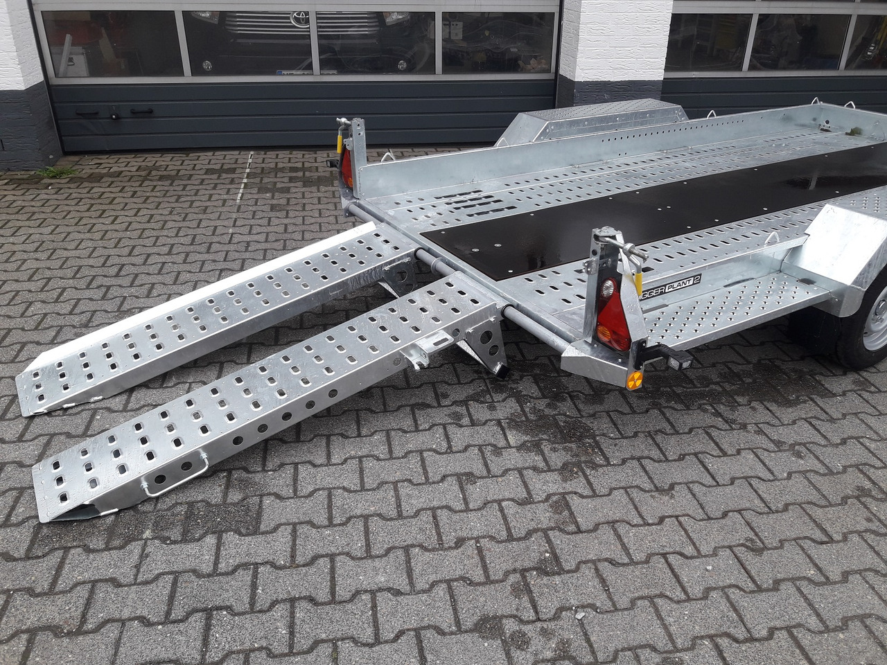 Reboque porta máquinas Brian James Digger Plant 543-3717-35-2 370x170cm 3500kg Rampen Reserverad 2736kg Nutzlast Aktion 24: foto 11