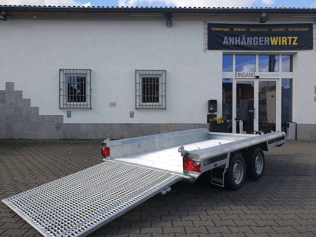 HULCO TERRAX Aluboden 294x150x27cm Heckrampe 150cm (M) 3500kg - Reboque porta máquinas: foto 1 HULCO TERRAX Aluboden 294x150x27cm Heckrampe 150cm (M) 3500kg - Reboque porta máquinas: foto 1