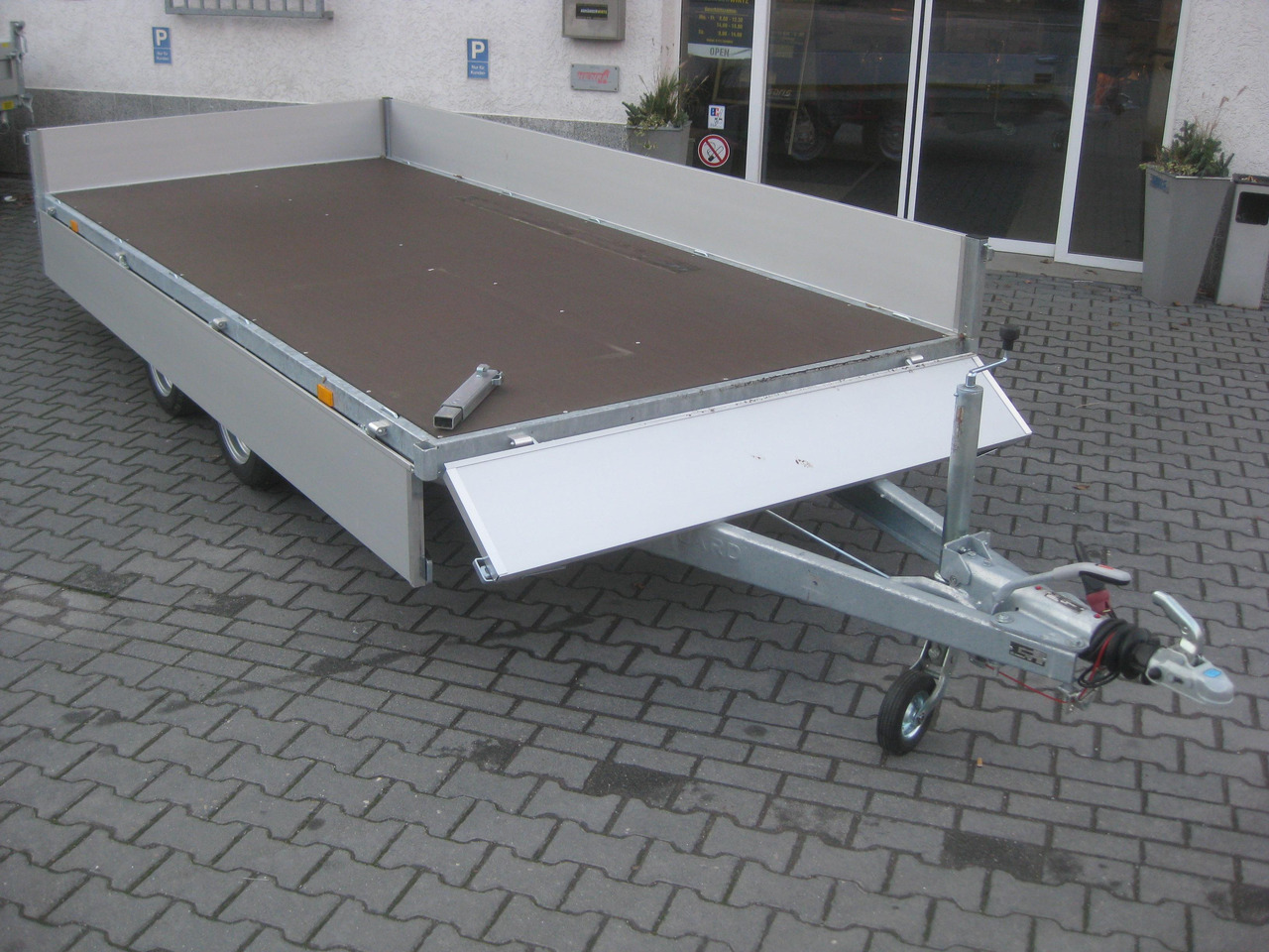 Reboque plataforma/ Caixa aberta Hochlader 406x180x30cm Lfh:63cm 13" niedrig Fahrwerk (XL) 2700kg order Aktion: foto 6