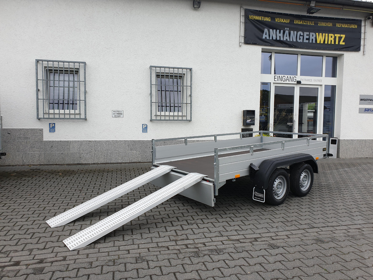 Saris Anhänger FW2000 McAlu Pro MP 305x155x45cm Auffahrrampen (M) 2000kg Winter Aktion - Reboque plataforma/ Caixa aberta: foto 4 Saris Anhänger FW2000 McAlu Pro MP 305x155x45cm Auffahrrampen (M) 2000kg Winter Aktion - Reboque plataforma/ Caixa aberta: foto 4