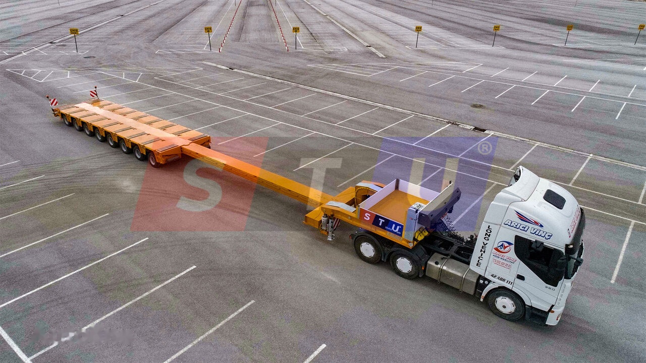 STU 8 AXLE LOWBED- HYDRAULIC STEERING AXLES / 8 ESSİEUX SURBAISSES-E - Semireboque baixa: foto 3 STU 8 AXLE LOWBED- HYDRAULIC STEERING AXLES / 8 ESSİEUX SURBAISSES-E - Semireboque baixa: foto 3