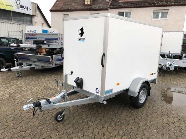Hapert Sapphire L-1 250x130x150cm, ZG 1,35 to., Koffer Türe - Reboque furgão: foto 1 Hapert Sapphire L-1 250x130x150cm, ZG 1,35 to., Koffer Türe - Reboque furgão: foto 1