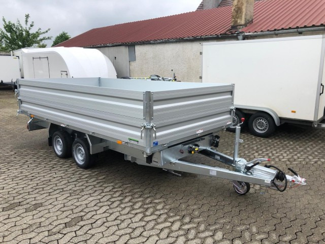 Humbaur 3-Seitenkipper HTK 3500.41 Alu mit BW-Aufsatz, 4100 x 2100 x 350 mm, 3,5 to. - Reboque basculante: foto 1 Humbaur 3-Seitenkipper HTK 3500.41 Alu mit BW-Aufsatz, 4100 x 2100 x 350 mm, 3,5 to. - Reboque basculante: foto 1