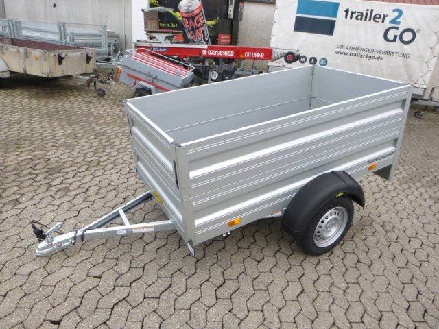 Humbaur HA 752111 mit Bordwandaufsatz Alu, 750 kg, 2050 x 1100 x 350 mm - Reboque para carros: foto 1 Humbaur HA 752111 mit Bordwandaufsatz Alu, 750 kg, 2050 x 1100 x 350 mm - Reboque para carros: foto 1