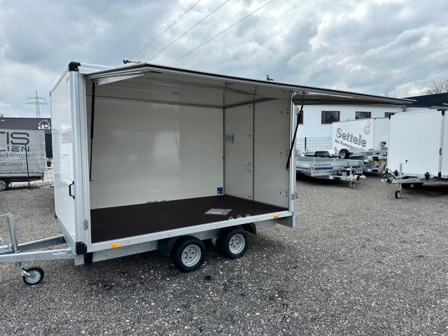 Humbaur Koffer HKN 25 32 21-20 PF30, 2,5 to. Verkaufsklappe 3185x2030x1885 mm - Reboque furgão: foto 1 Humbaur Koffer HKN 25 32 21-20 PF30, 2,5 to. Verkaufsklappe 3185x2030x1885 mm - Reboque furgão: foto 1