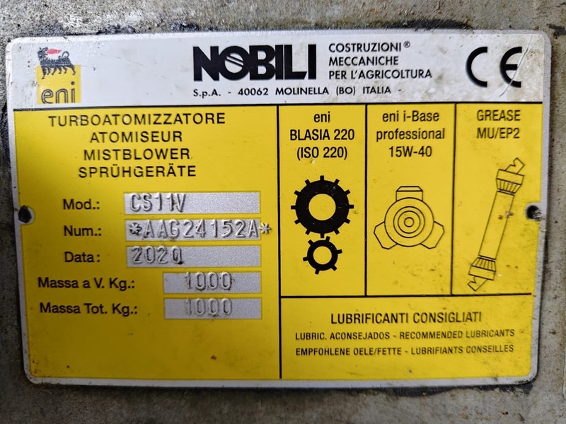 Nobili Ventis 502-1001 T OTF - Pulverizador de arrastar: foto 4 Nobili Ventis 502-1001 T OTF - Pulverizador de arrastar: foto 4