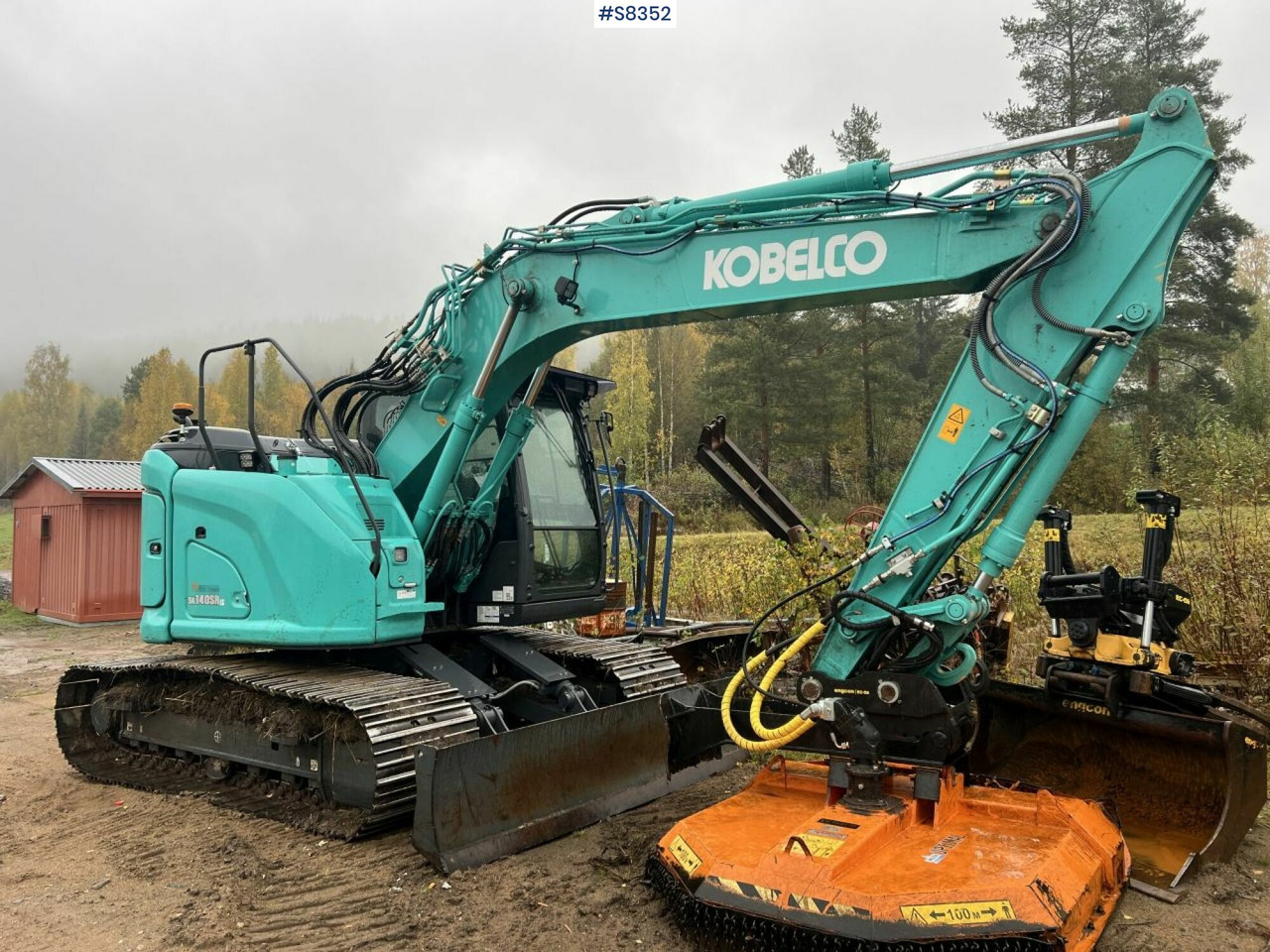Escavadora de rastos KOBELCO SK140 SRLC-7 with Trejon Cutting unit and Engcon tiltrotator (SEE VIDEO): foto 9 Escavadora de rastos KOBELCO SK140 SRLC-7 with Trejon Cutting unit and Engcon tiltrotator (SEE VIDEO): foto 9