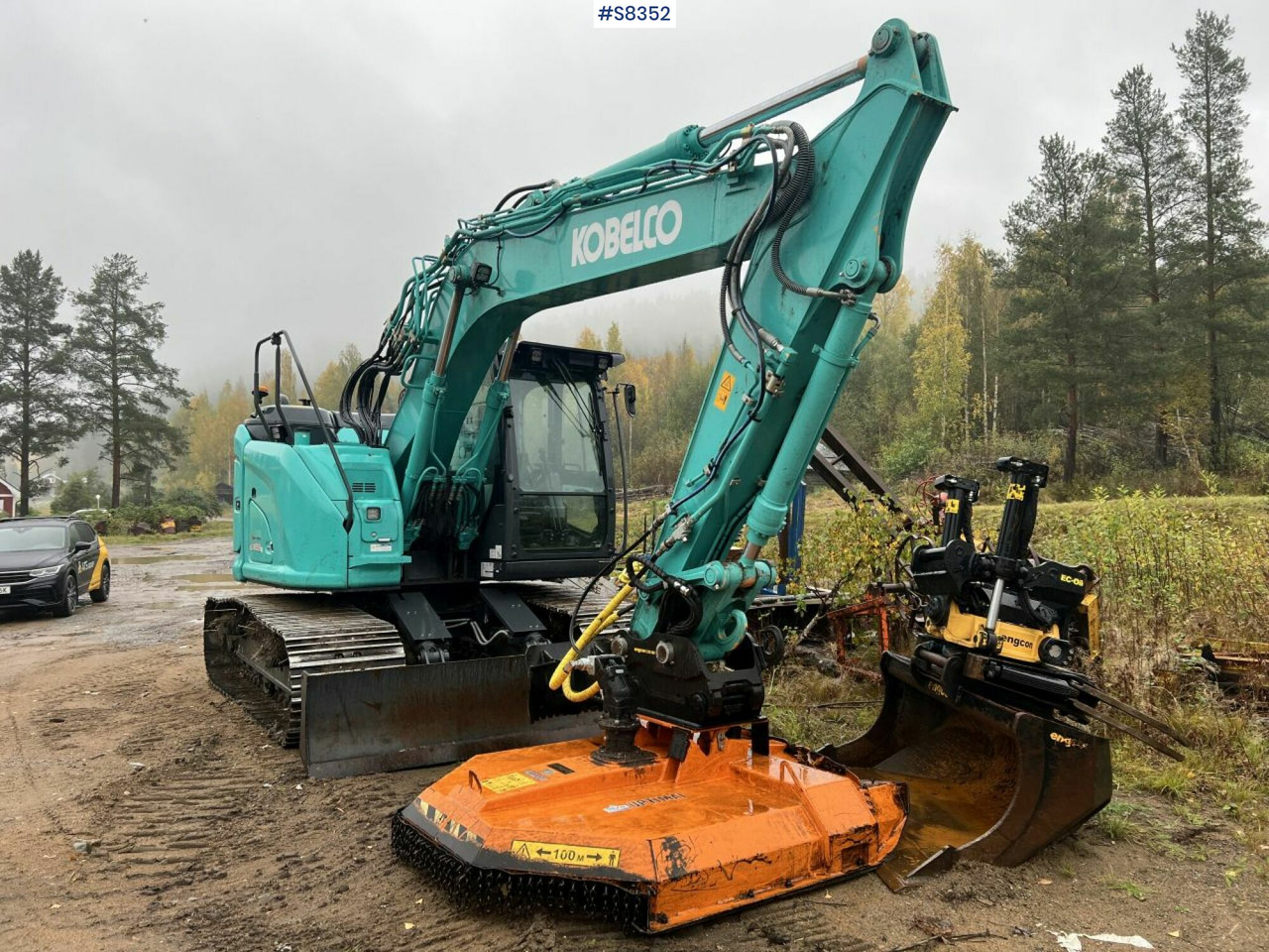 KOBELCO SK140 SRLC-7 with Trejon Cutting unit and Engcon tiltrotator (SEE VIDEO) - Escavadora de rastos: foto 2 KOBELCO SK140 SRLC-7 with Trejon Cutting unit and Engcon tiltrotator (SEE VIDEO) - Escavadora de rastos: foto 2