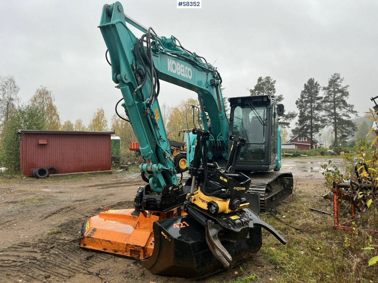 KOBELCO SK140 SRLC-7 with Trejon Cutting unit and Engcon tiltrotator (SEE VIDEO) - Escavadora de rastos: foto 1 KOBELCO SK140 SRLC-7 with Trejon Cutting unit and Engcon tiltrotator (SEE VIDEO) - Escavadora de rastos: foto 1