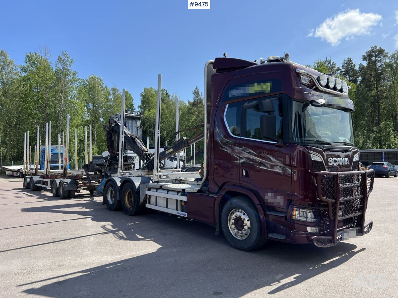 Scania R580 Timmerbil med kran och släp, Timmerekipage - Caminhão florestal: foto 2 Scania R580 Timmerbil med kran och släp, Timmerekipage - Caminhão florestal: foto 2