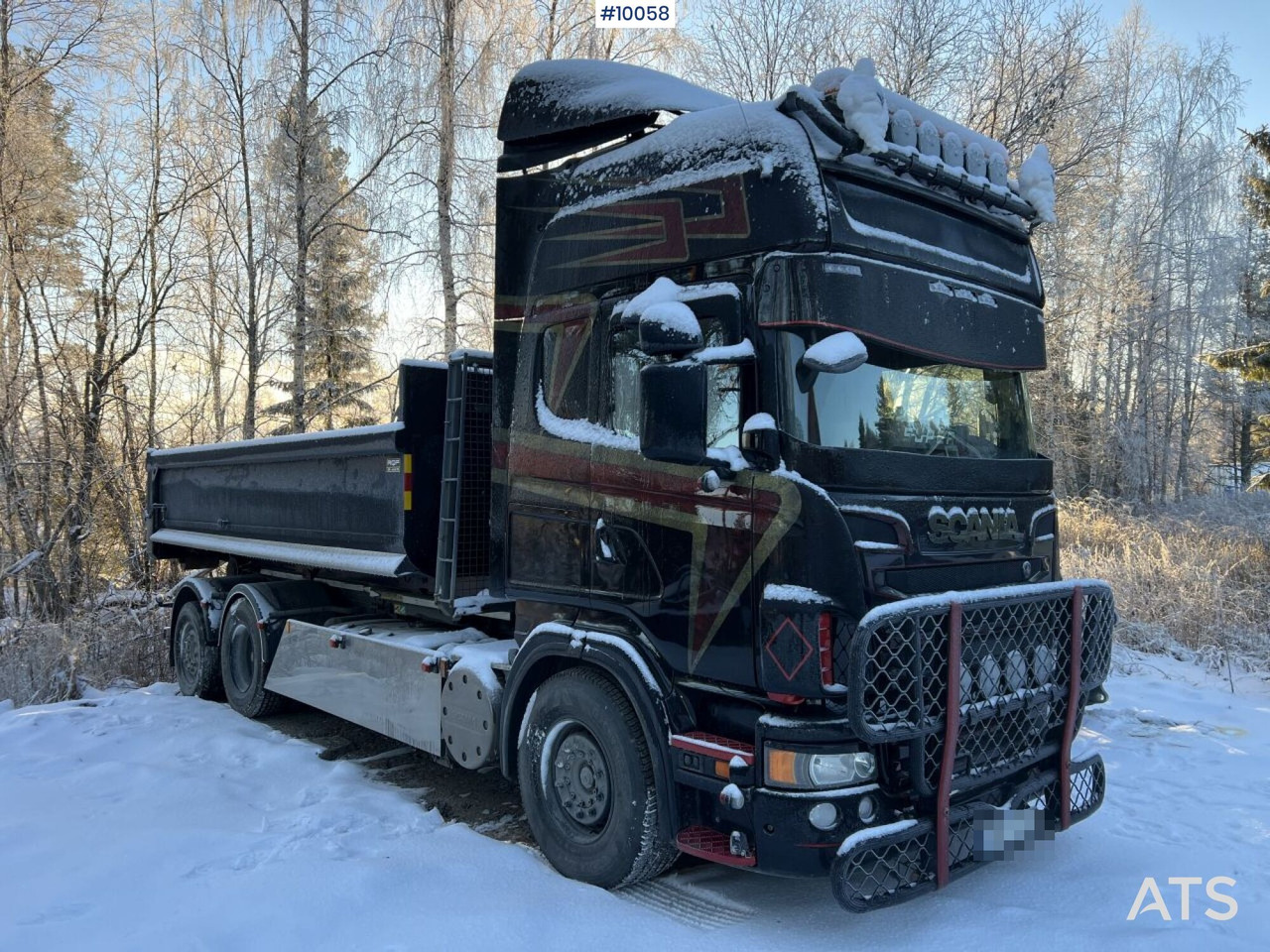 Scania R730 Hooklift truck with double flatbed - Caminhão polibenne: foto 1 Scania R730 Hooklift truck with double flatbed - Caminhão polibenne: foto 1