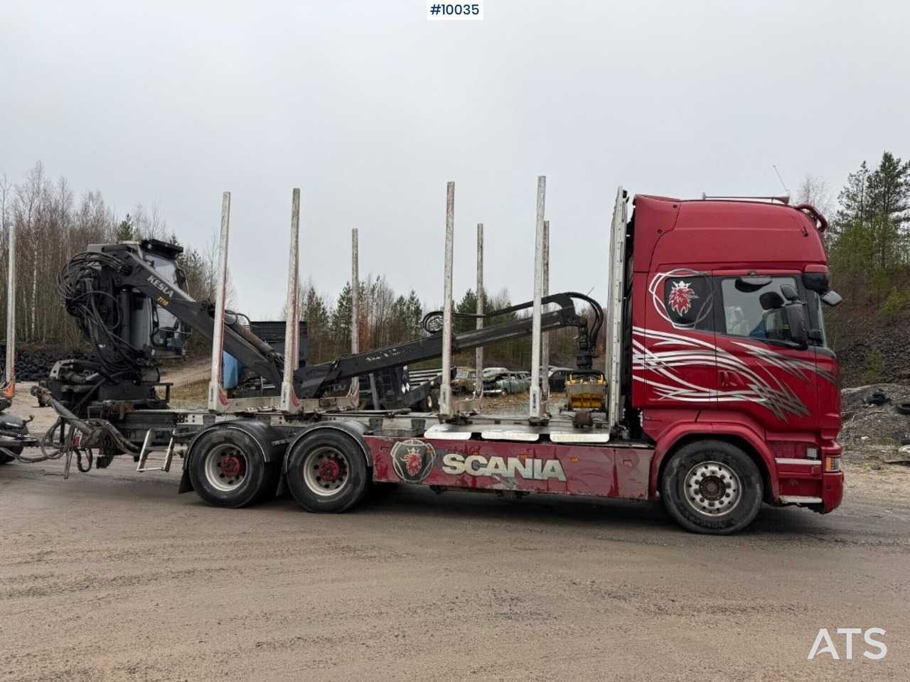 Scania R730 timber truck with crane and trailer (VIDEO) - Caminhão florestal, Caminhão grua: foto 3 Scania R730 timber truck with crane and trailer (VIDEO) - Caminhão florestal, Caminhão grua: foto 3