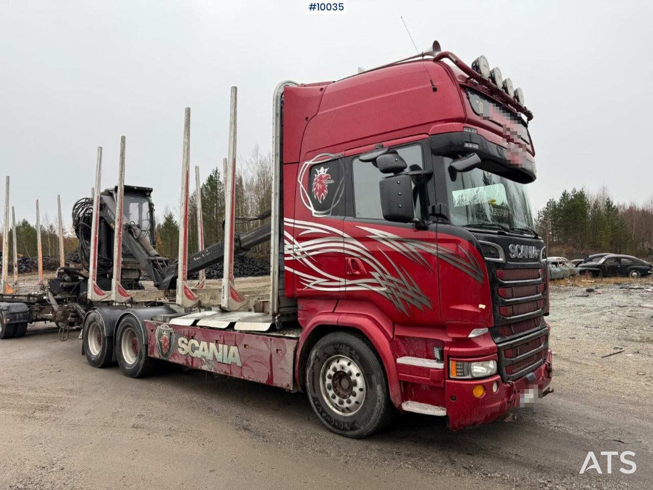 Scania R730 timber truck with crane and trailer (VIDEO) - Caminhão florestal, Caminhão grua: foto 1 Scania R730 timber truck with crane and trailer (VIDEO) - Caminhão florestal, Caminhão grua: foto 1