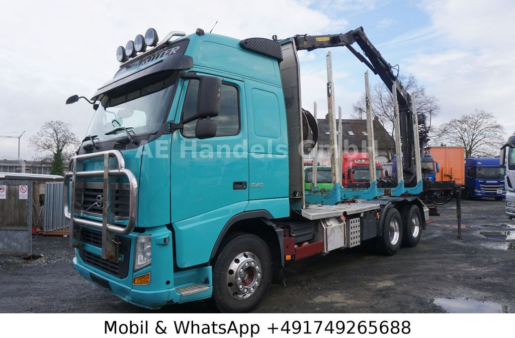 Caminhão florestal, Caminhão grua Volvo FH 540 Globe BL 6x4 Hiab 115z-80  *VEB+/AHK: foto 10