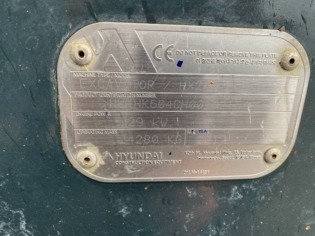 Escavadora de rastos Hyundai HX 235LCR Origine Française avec Certificat CE: foto 7