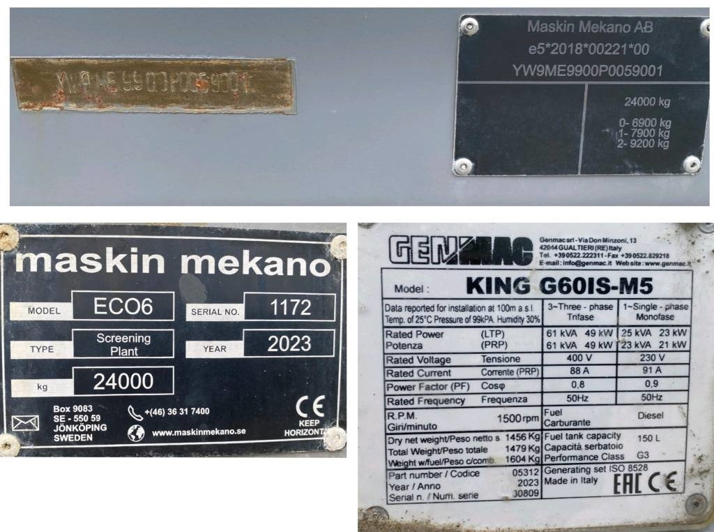 Peneira vibratória Maskin Mekano ECO 6 / 1er Main Certificat CE endommagé: foto 8