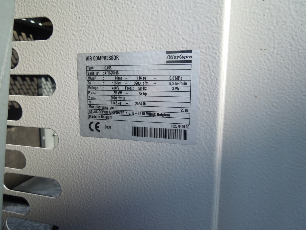 ATLAS COPCO GA55 - Compressor de ar: foto 4 ATLAS COPCO GA55 - Compressor de ar: foto 4