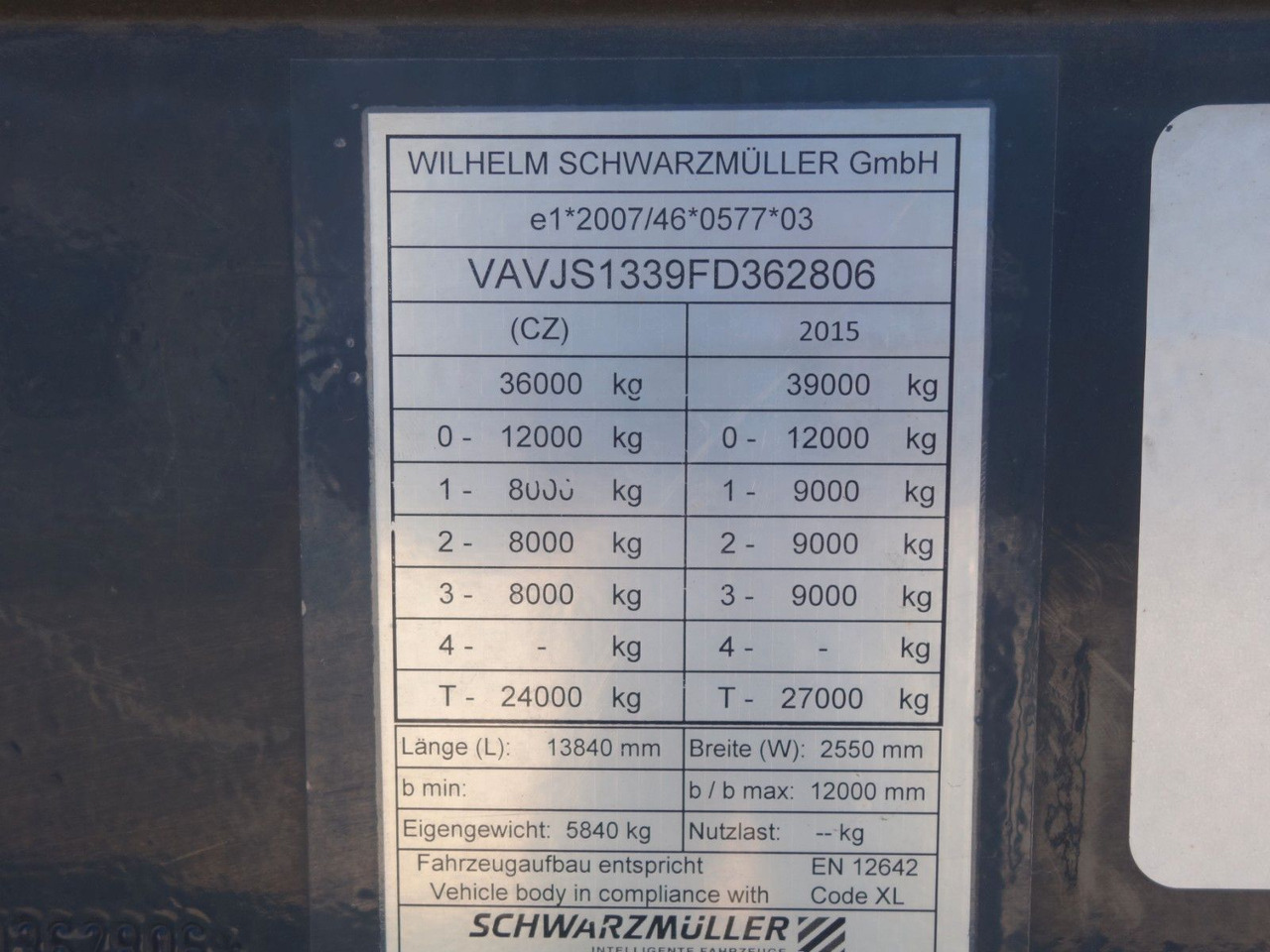 Semi-reboque de lona Schwarzmüller SPA 3/E  Standard, Liftachse, SAF Achsen: foto 16
