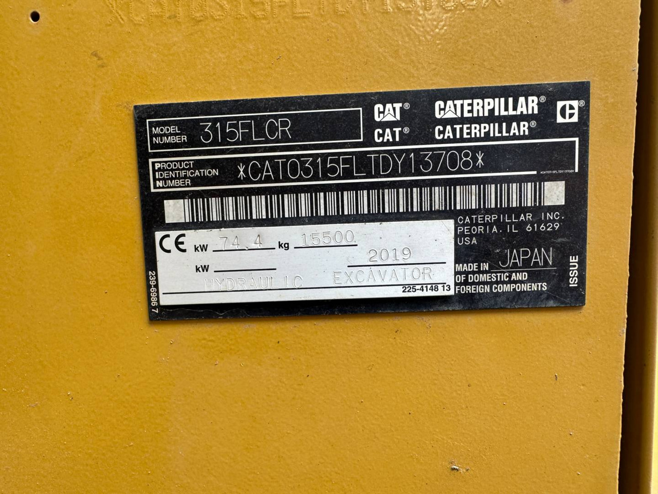 Escavadora de rastos CAT 315FLCR: foto 6