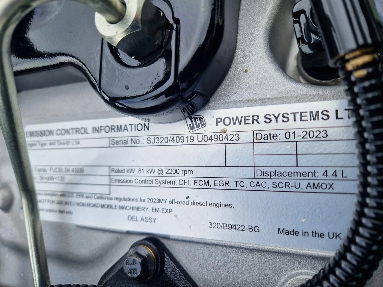 JCB Loadall engine 320/40919 81kw Tier 4 Final - Motor de Máquina de construção: foto 2 JCB Loadall engine 320/40919 81kw Tier 4 Final - Motor de Máquina de construção: foto 2