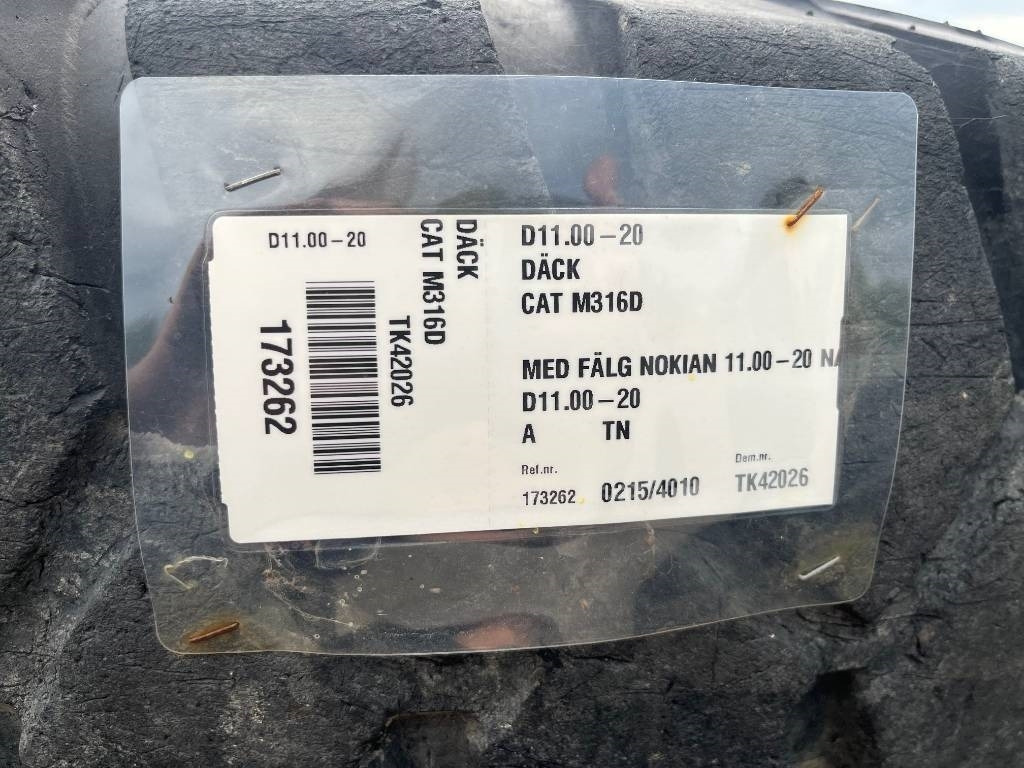 Nokian 11,00-20 till Cat 316 D - Pneu de Máquina de construção: foto 2 Nokian 11,00-20 till Cat 316 D - Pneu de Máquina de construção: foto 2