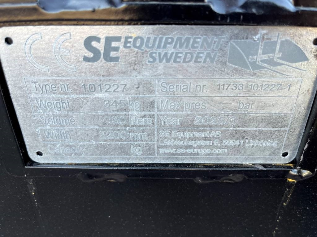 Planeringsskopa SE 2,20 Volvo L30 , L35 - Balde de Máquina de construção: foto 5 Planeringsskopa SE 2,20 Volvo L30 , L35 - Balde de Máquina de construção: foto 5