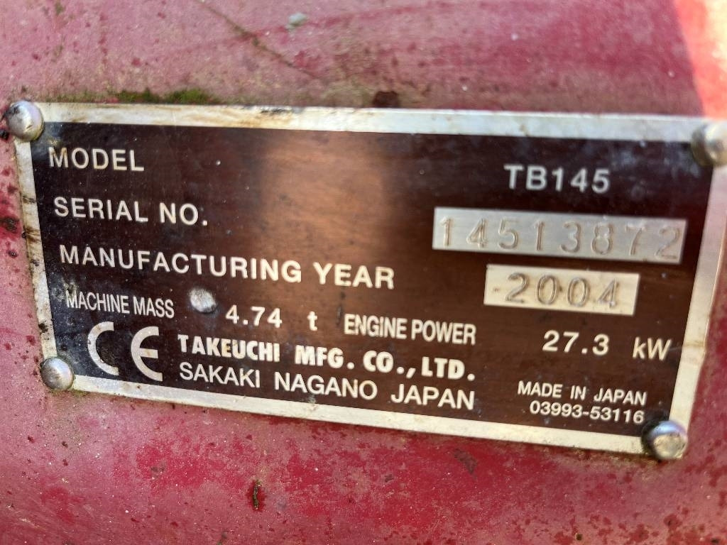 Takeuchi TB 145 Dismantled. Only spare parts - Escavadora de rastos: foto 2 Takeuchi TB 145 Dismantled. Only spare parts - Escavadora de rastos: foto 2