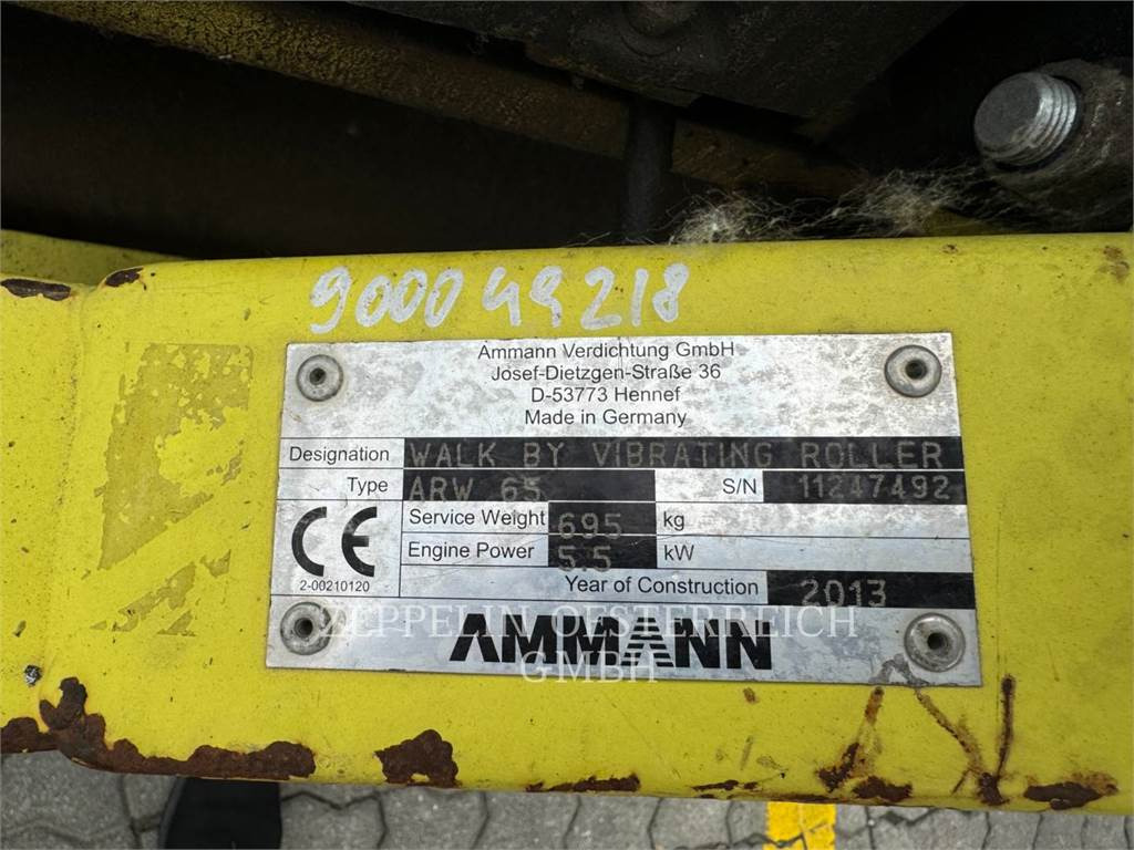Ammann ARW 65 - Compactador pequeno de asfalto: foto 3 Ammann ARW 65 - Compactador pequeno de asfalto: foto 3