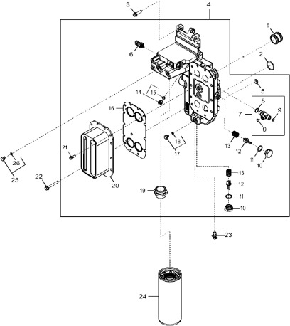 John Deere 9470RX - Chłodnica oleju RE544847 (Silnik) - Radiador de óleo de Máquina agrícola: foto 1 John Deere 9470RX - Chłodnica oleju RE544847 (Silnik) - Radiador de óleo de Máquina agrícola: foto 1