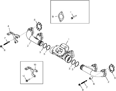 John Deere 9470RX - Kolektor wydechowy R518437 (Silnik) - Colector de escape de Máquina agrícola: foto 1 John Deere 9470RX - Kolektor wydechowy R518437 (Silnik) - Colector de escape de Máquina agrícola: foto 1