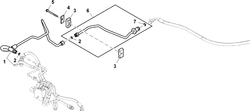 John Deere 9470RX - Przewód olejowy RE579497 (Hamulec) - Linha/ Mangueira de freio de Trator: foto 1 John Deere 9470RX - Przewód olejowy RE579497 (Hamulec) - Linha/ Mangueira de freio de Trator: foto 1