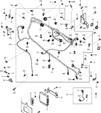 John Deere 9470RX - Wiązka przewodów DZ107343 (Silnik) - Cables/ Wire harness de Máquina agrícola: foto 1 John Deere 9470RX - Wiązka przewodów DZ107343 (Silnik) - Cables/ Wire harness de Máquina agrícola: foto 1