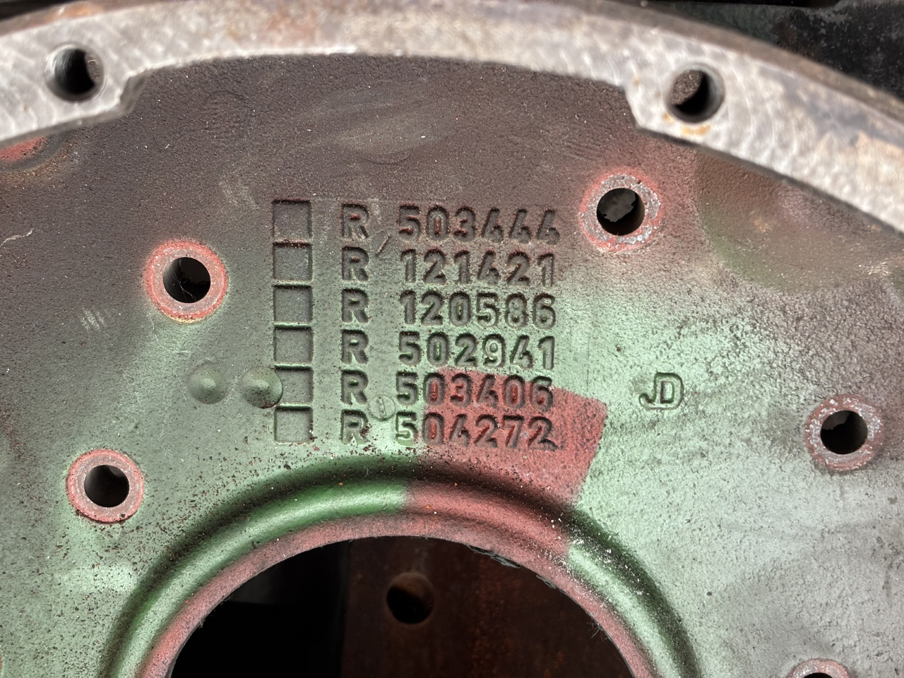 John Deere R503444 R121421 R120586 502941 R503406 R504272 Obudowa Koła Zamachowego - Volante do motor de Máquina agrícola: foto 2 John Deere R503444 R121421 R120586 502941 R503406 R504272 Obudowa Koła Zamachowego - Volante do motor de Máquina agrícola: foto 2