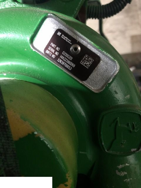 John Deere - Turbospręźarka Borg Warner Dz100201 - Turbocompressor de Máquina agrícola: foto 4 John Deere - Turbospręźarka Borg Warner Dz100201 - Turbocompressor de Máquina agrícola: foto 4