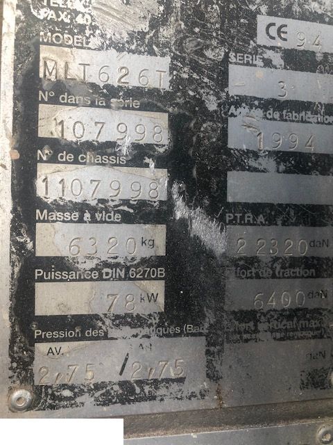 Eixo e peças de Empilhador telescópico Manitou 626 - Most: foto 9