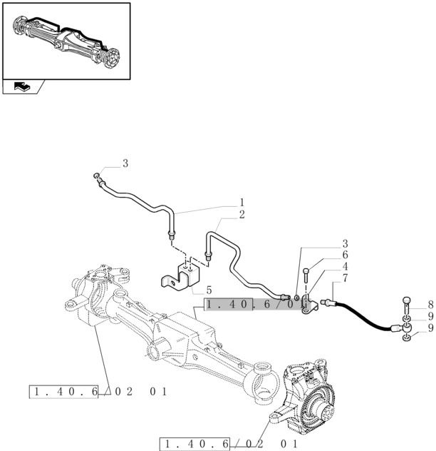 New Holland T6010 Linia hamulcowa 87587725 - Linha/ Mangueira de freio de Trator: foto 1 New Holland T6010 Linia hamulcowa 87587725 - Linha/ Mangueira de freio de Trator: foto 1