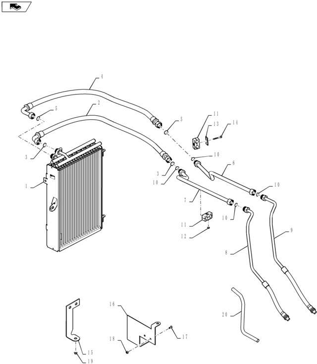 New Holland T6090 Rurka hydrauliczna 84291021 - Hidráulica de Máquina agrícola: foto 1 New Holland T6090 Rurka hydrauliczna 84291021 - Hidráulica de Máquina agrícola: foto 1