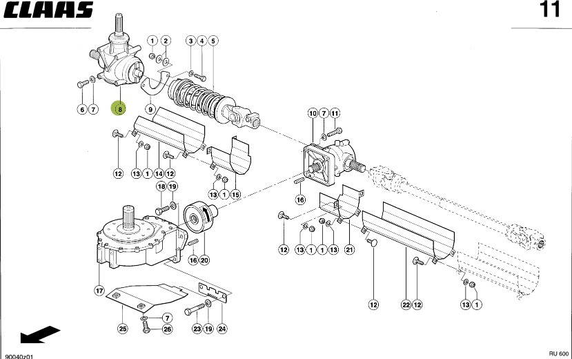 Claas RU600 - przekładnia kół stożkowych 0009966971 0004976310 - Peça de reposição de Plataforma para colher milho: foto 1 Claas RU600 - przekładnia kół stożkowych 0009966971 0004976310 - Peça de reposição de Plataforma para colher milho: foto 1