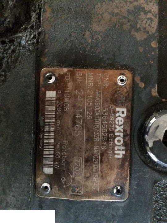Pompa rexroth A4VG90DA1DT8 od maszyny Terex TW 110 - Bomba hidráulica de Máquina de construção: foto 1 Pompa rexroth A4VG90DA1DT8 od maszyny Terex TW 110 - Bomba hidráulica de Máquina de construção: foto 1
