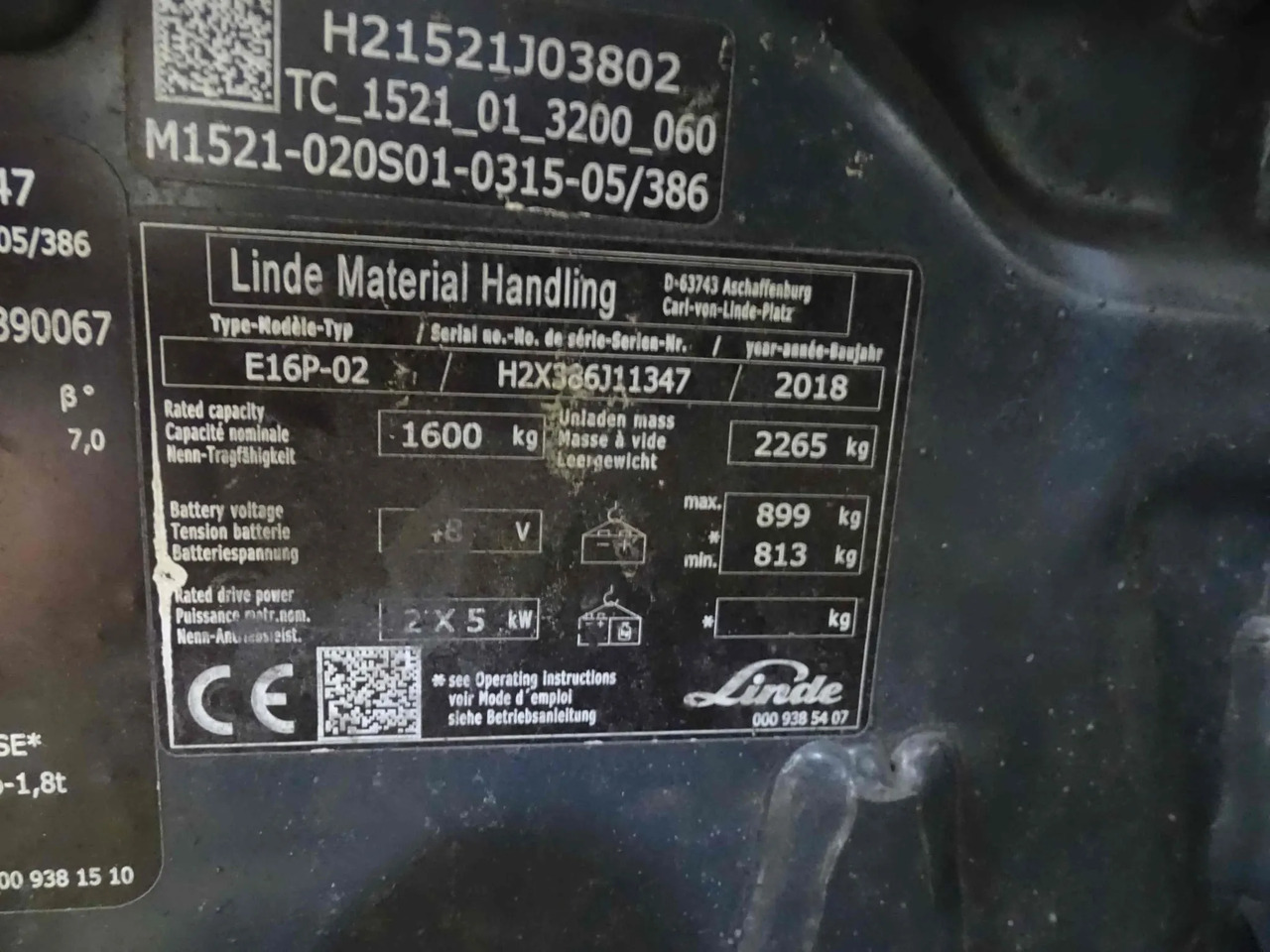 Linde E16P-02 - Empilhadeira elétrica: foto 2 Linde E16P-02 - Empilhadeira elétrica: foto 2