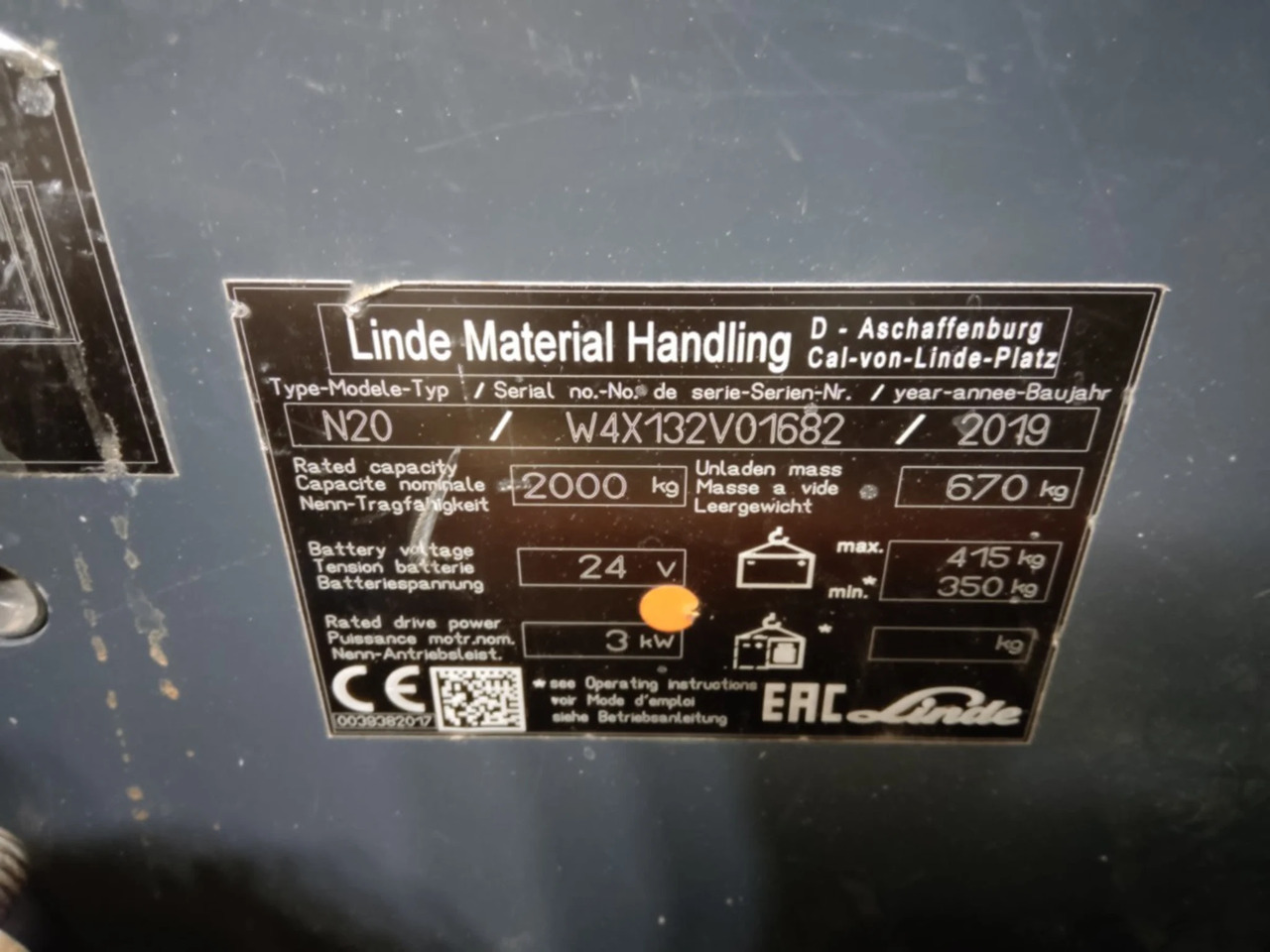 Linde N20/540mm/2400mm - Order-picker: foto 5 Linde N20/540mm/2400mm - Order-picker: foto 5