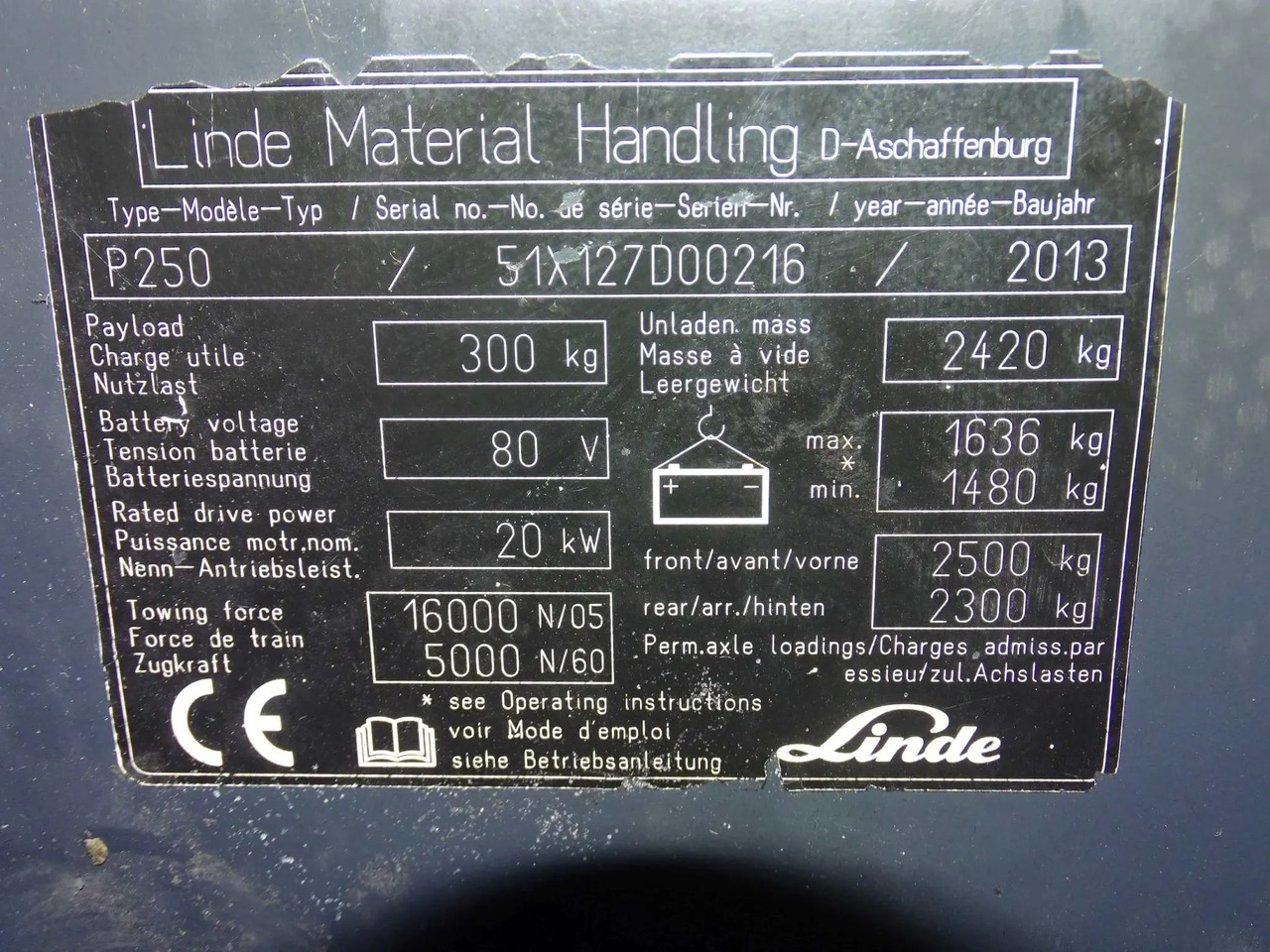 Linde P250 - Trator elétrics: foto 2 Linde P250 - Trator elétrics: foto 2