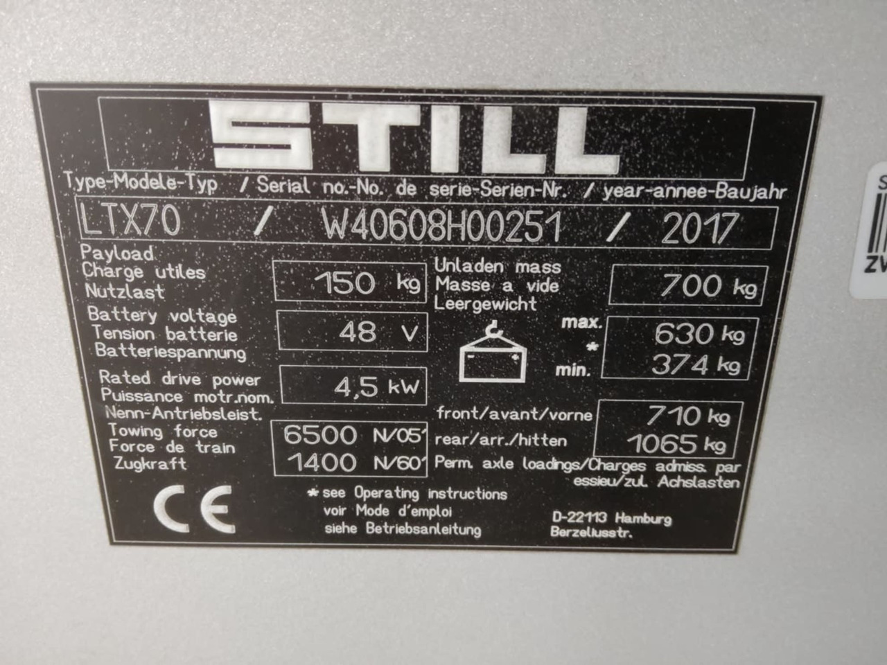 STILL LTX70 - Trator elétrics: foto 2 STILL LTX70 - Trator elétrics: foto 2