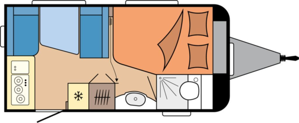 Hobby De Luxe 400 SFe 1500kg., Fahrradträger - Caravana: foto 2 Hobby De Luxe 400 SFe 1500kg., Fahrradträger - Caravana: foto 2