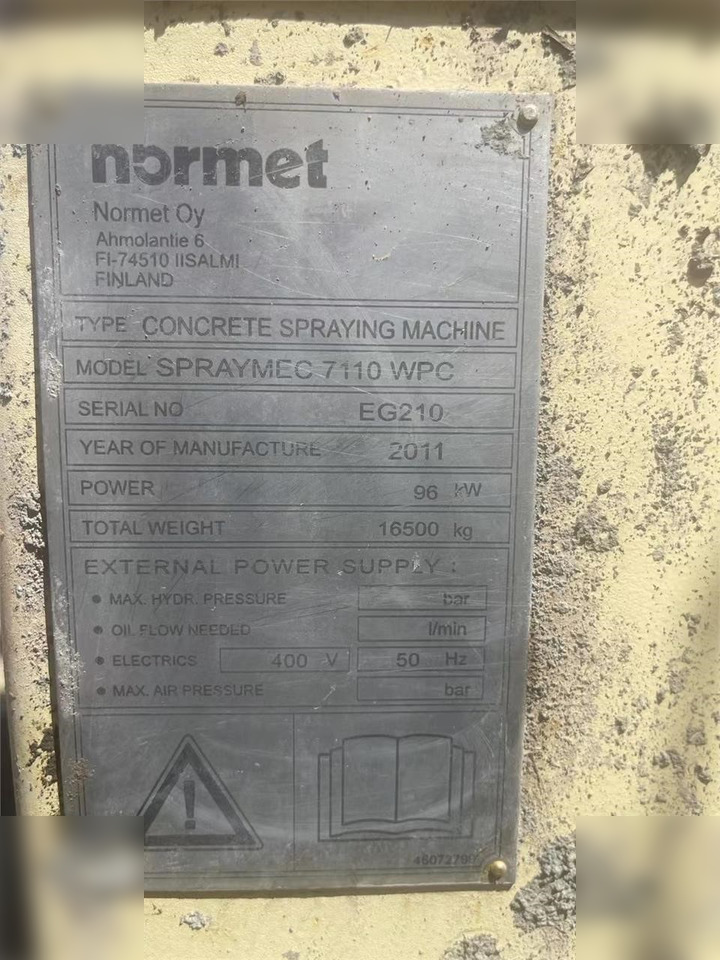 2011 NORMET SPRAYMEC 7110 WPC - Equipamento de betão: foto 3 2011 NORMET SPRAYMEC 7110 WPC - Equipamento de betão: foto 3