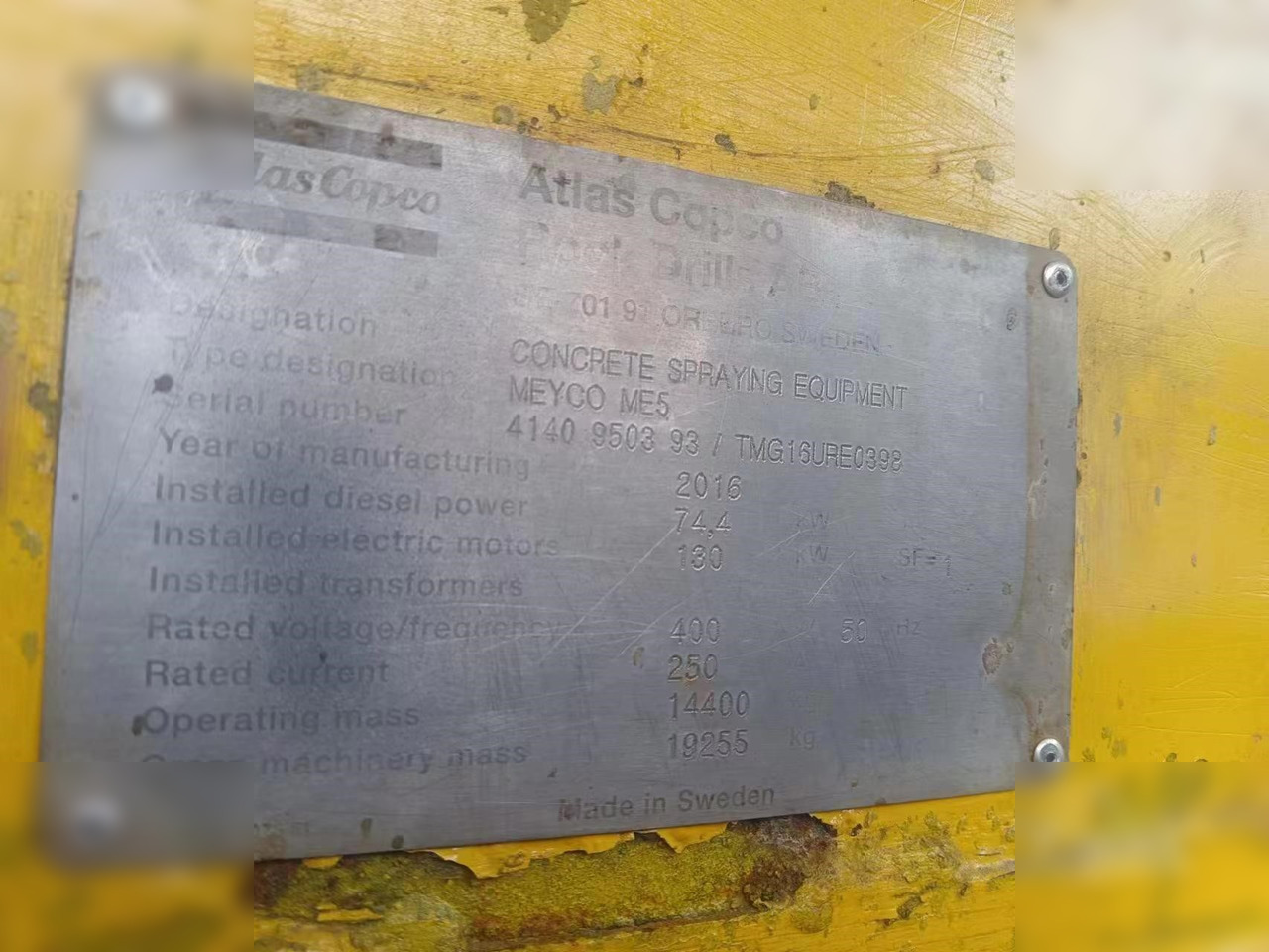 2016 EPIROC MEYCO ME5 - Tuneladora: foto 5 2016 EPIROC MEYCO ME5 - Tuneladora: foto 5